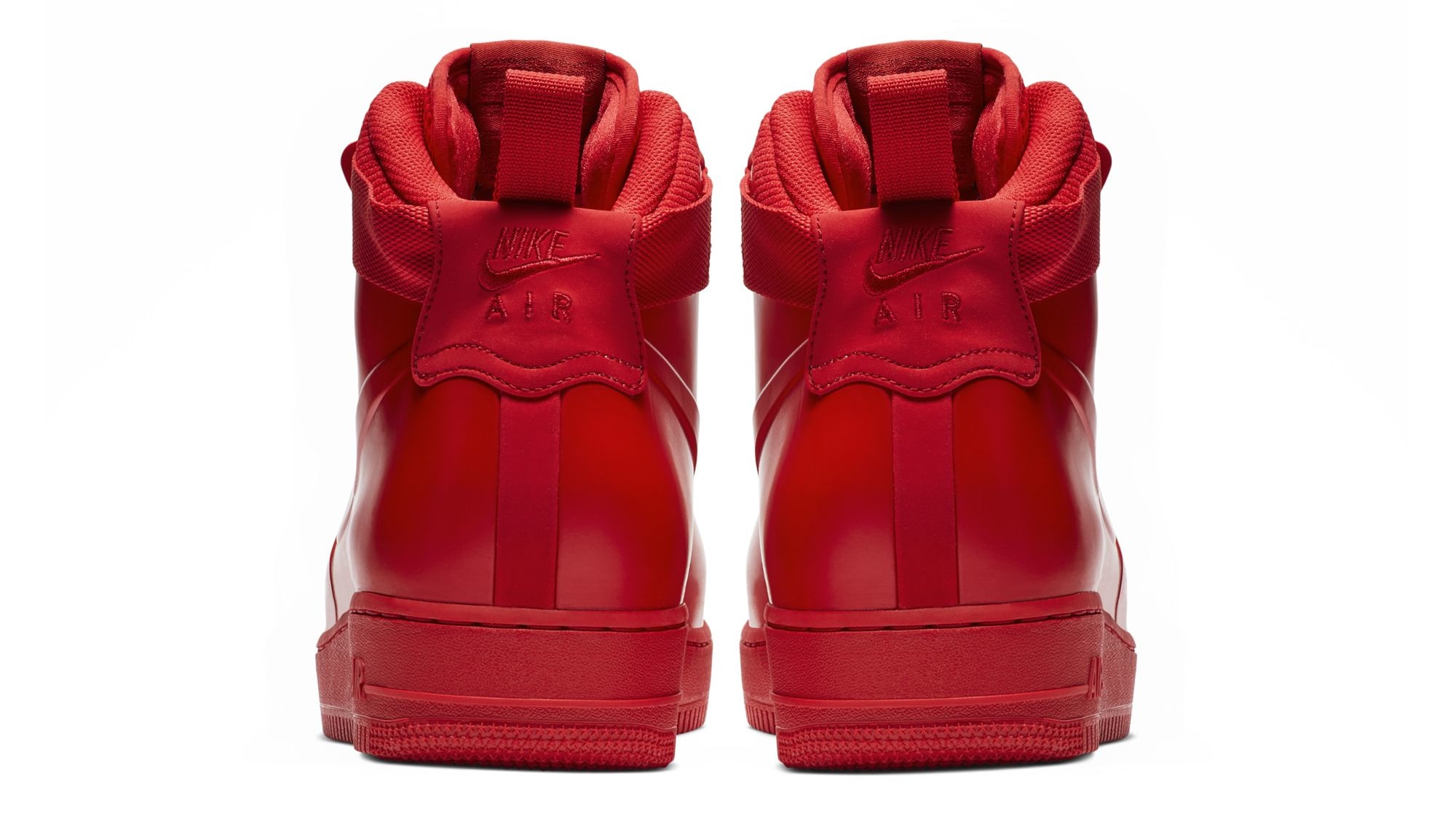 red foamposite air force ones