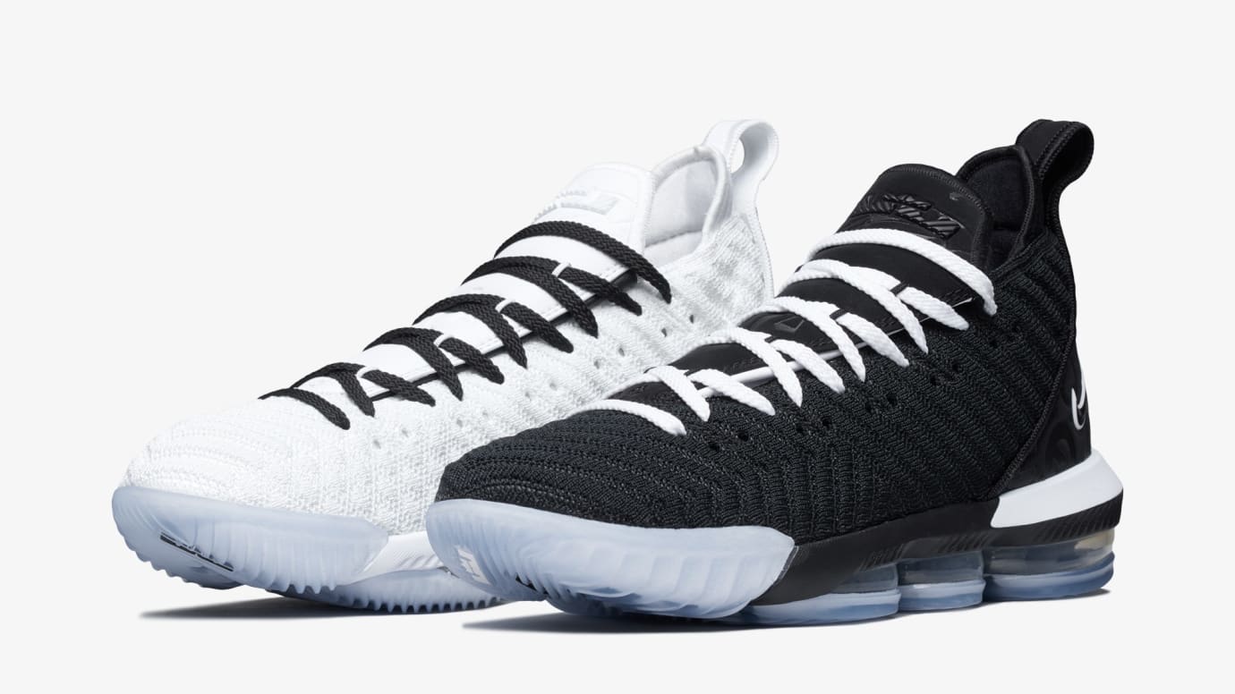 lebron 16s black and white