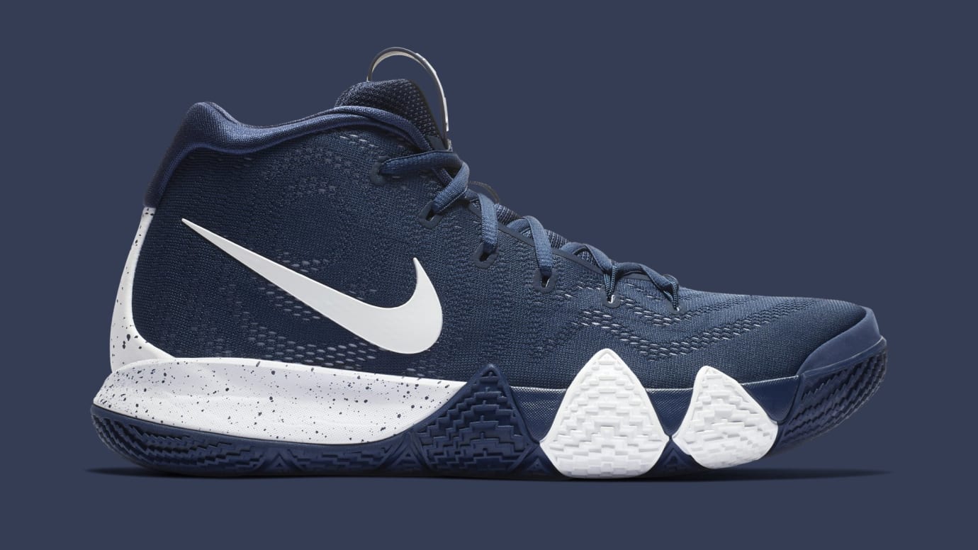 kyrie 4 navy blue and white