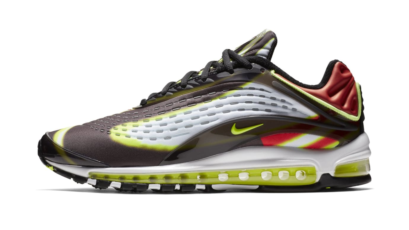 nike air max deluxe black volt habanero red white