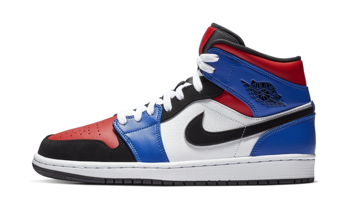 air jordan mid blue and red