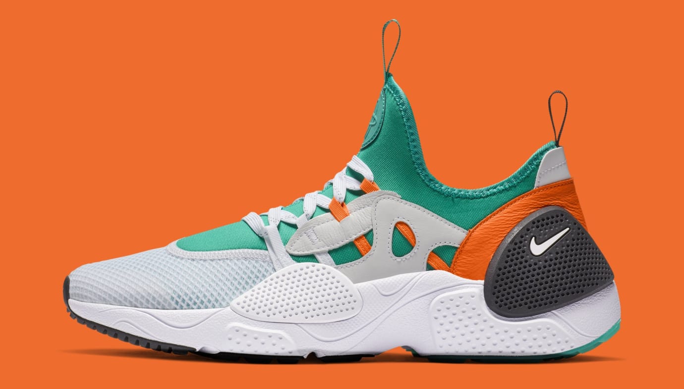 nike huarache edge green orange