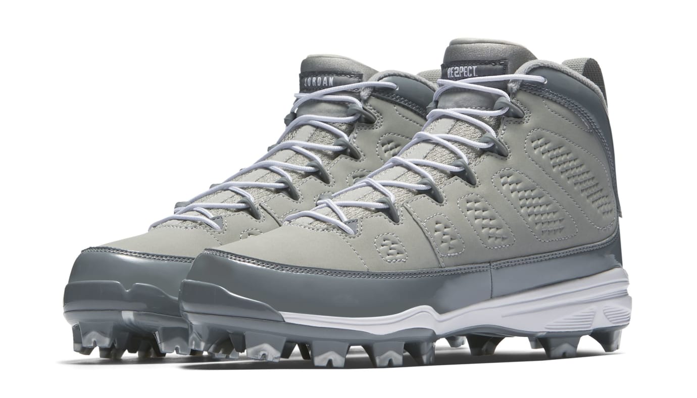 grey jordan cleats