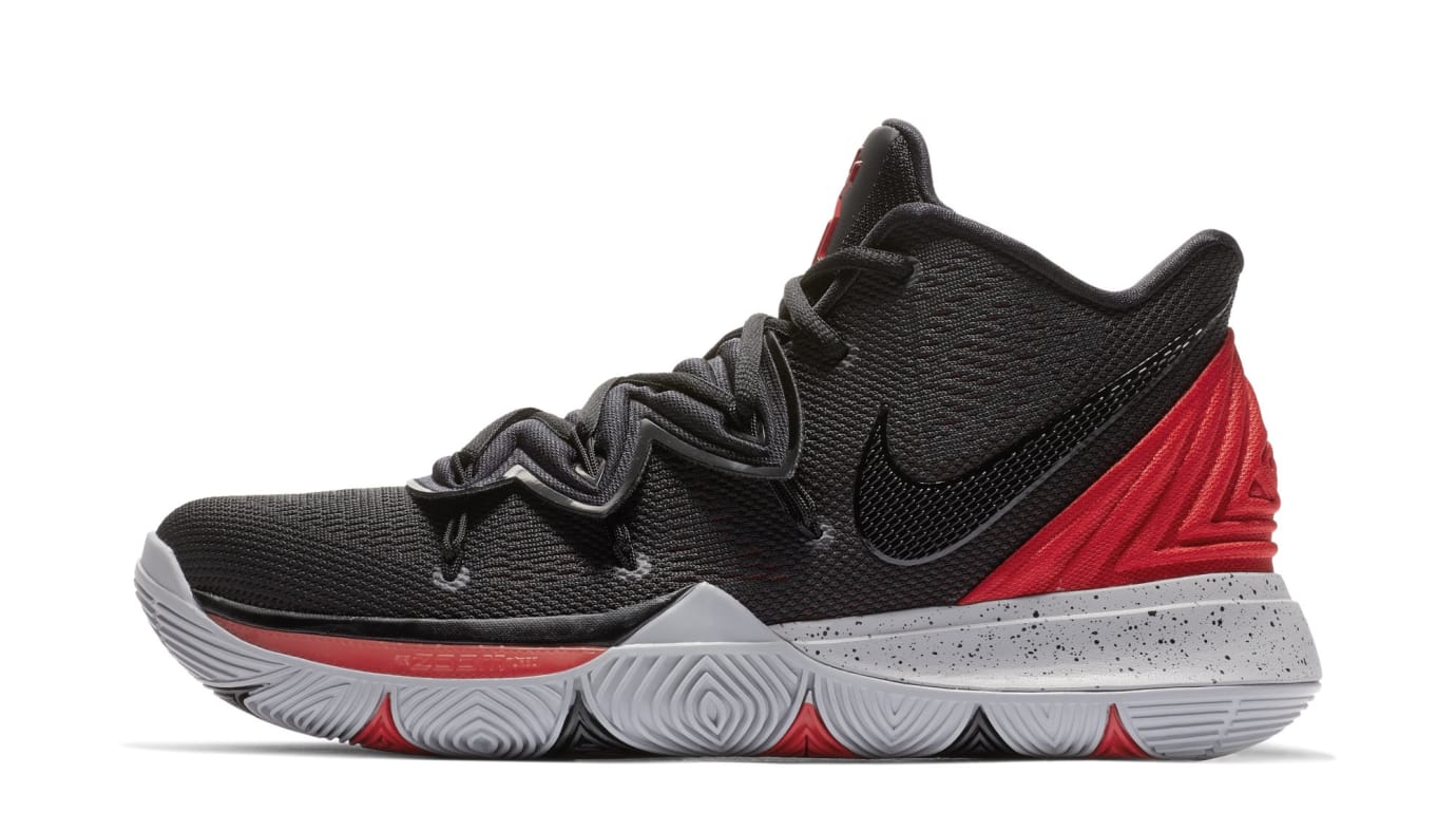 kyrie 5s red and black