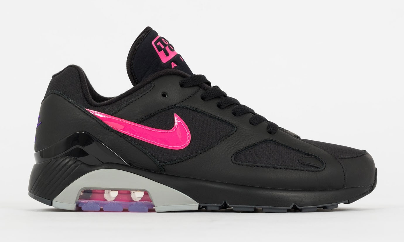 Nike Air Max 180 'Black/Pink Blast-Wolf Grey' Release | Sole Collector