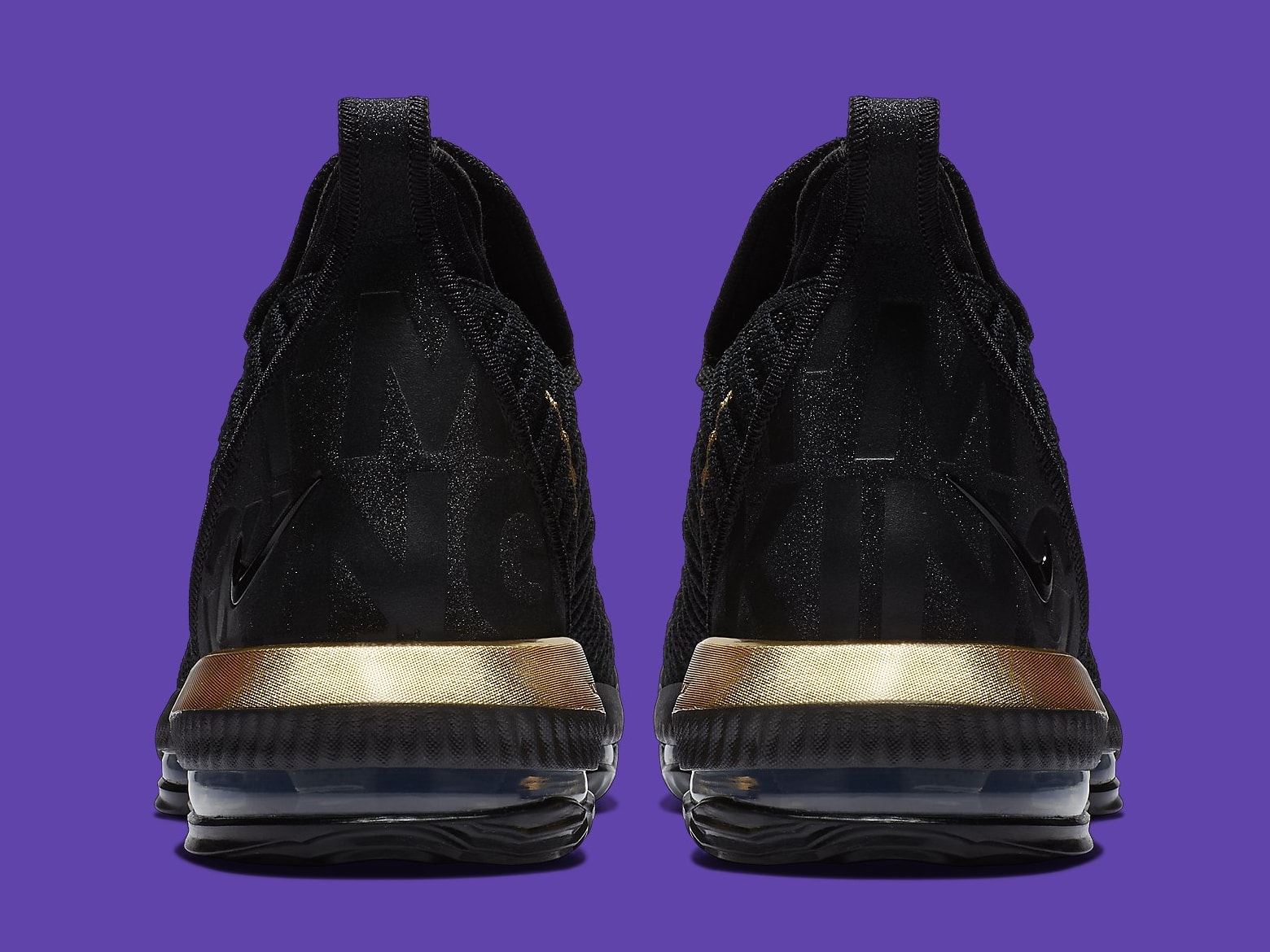 lebron james 16 black and gold