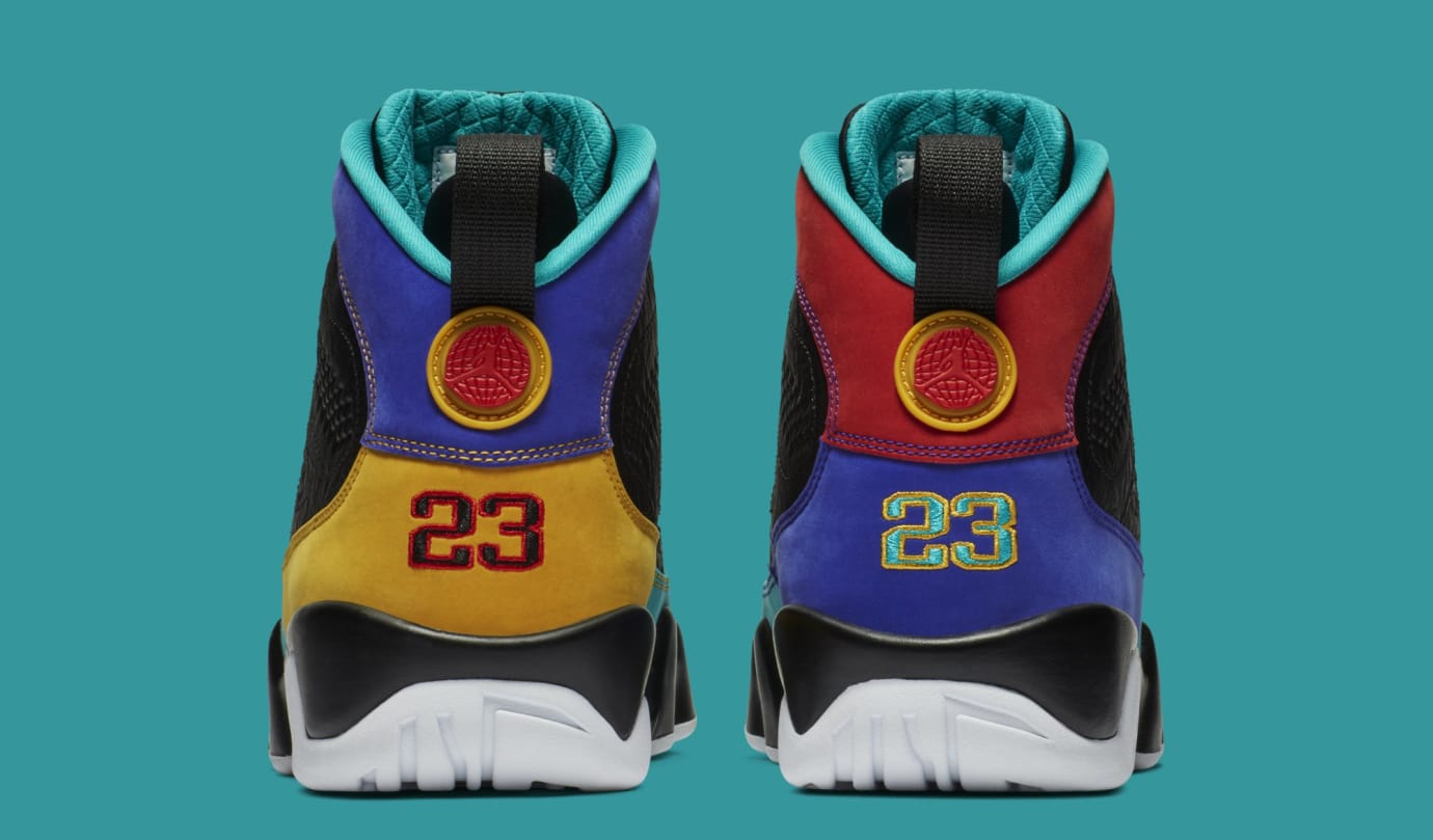 rainbow jordans 9