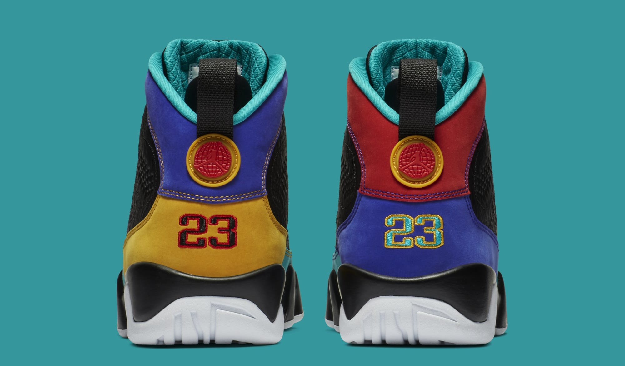 Multicolor jordan 9s best sale