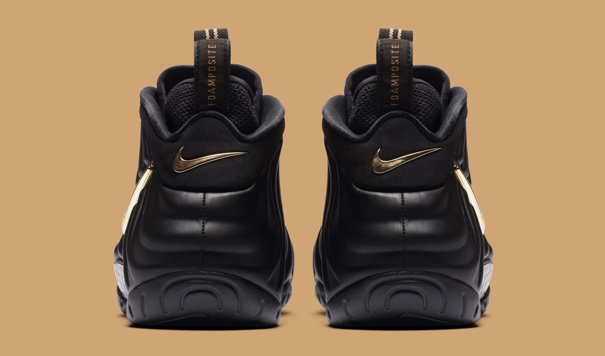 nike air foamposite pro black and gold