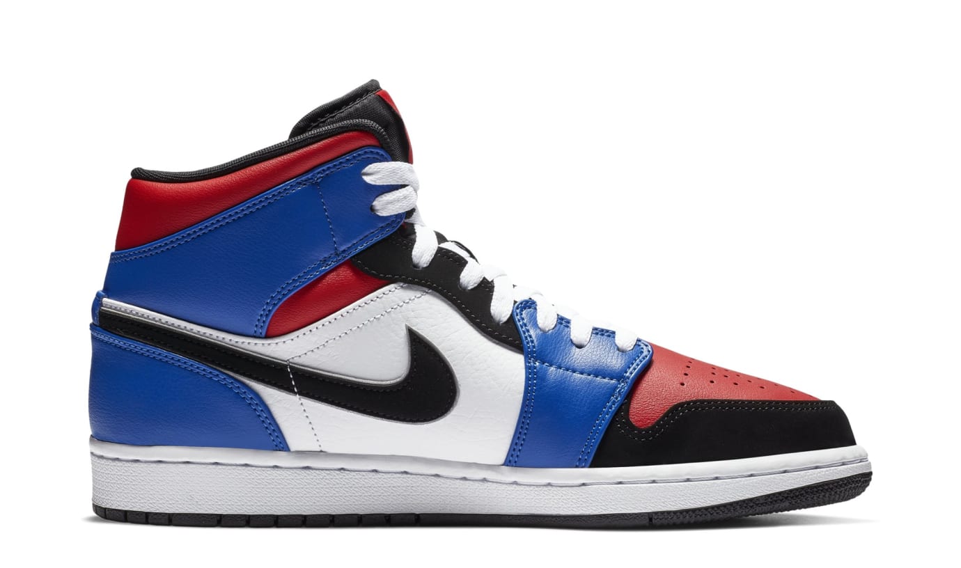 air jordan mid blue and red