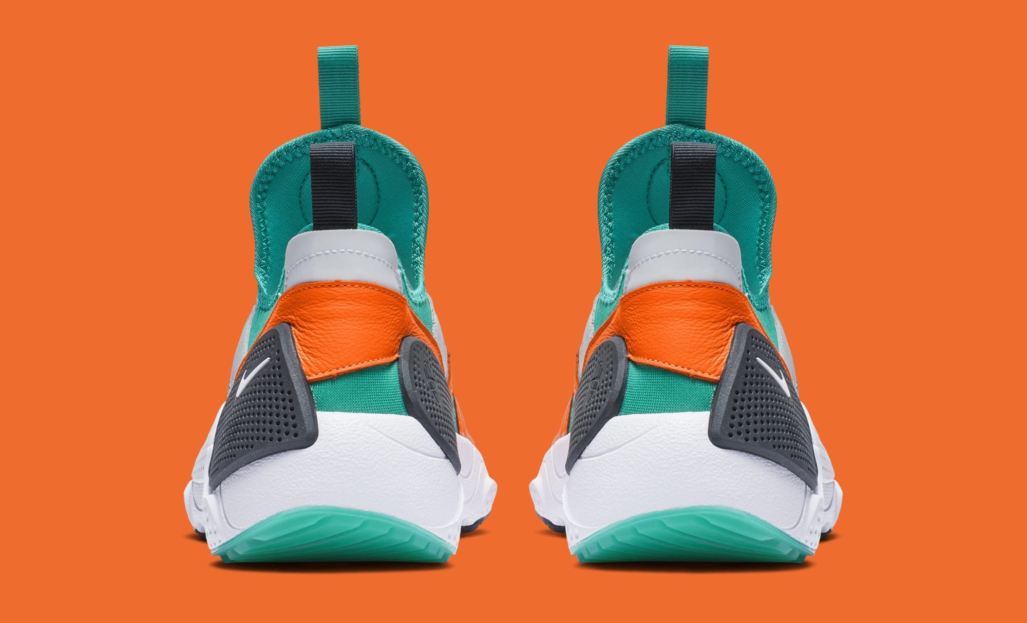 nike huarache edge green orange