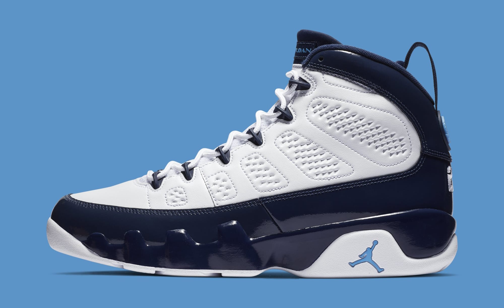 jordan 9 white and navy