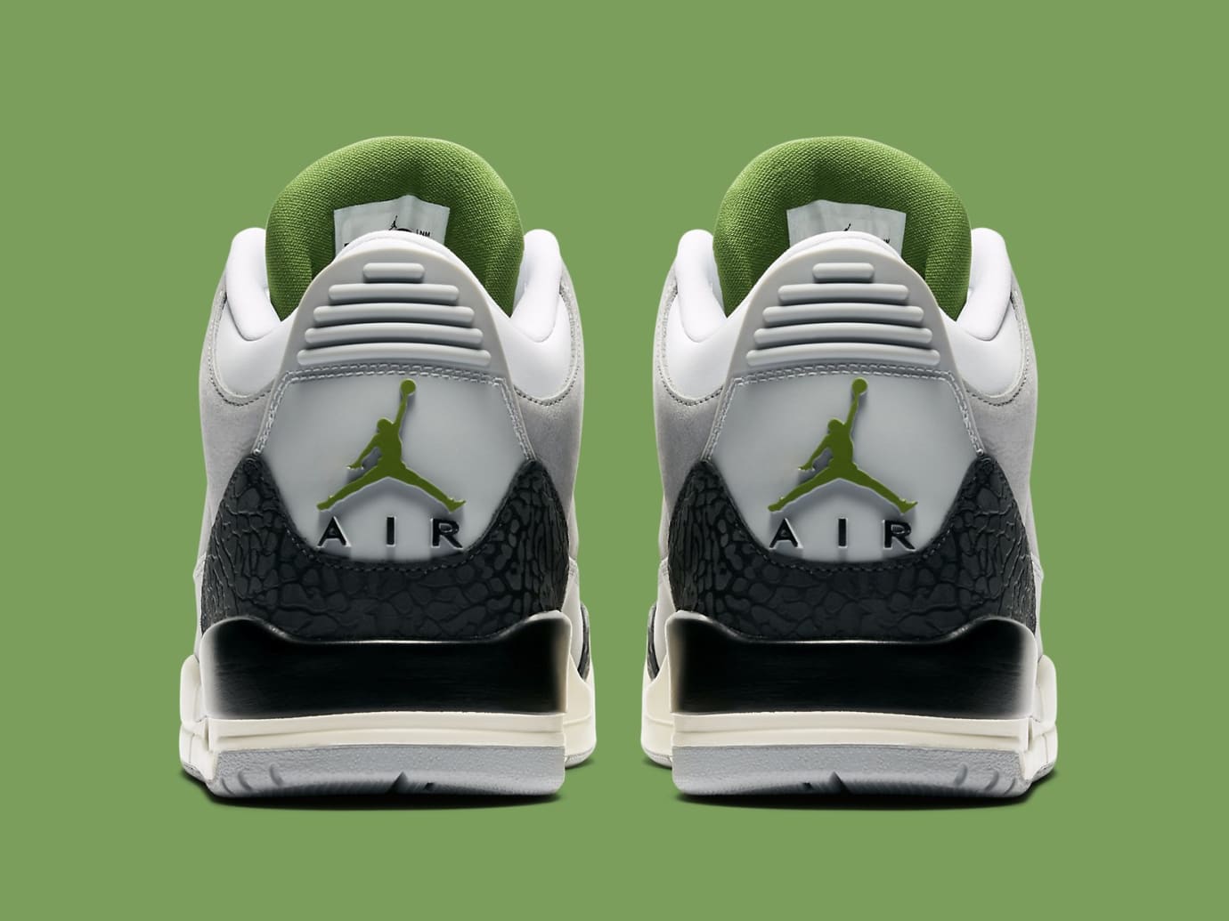 white and green 3s