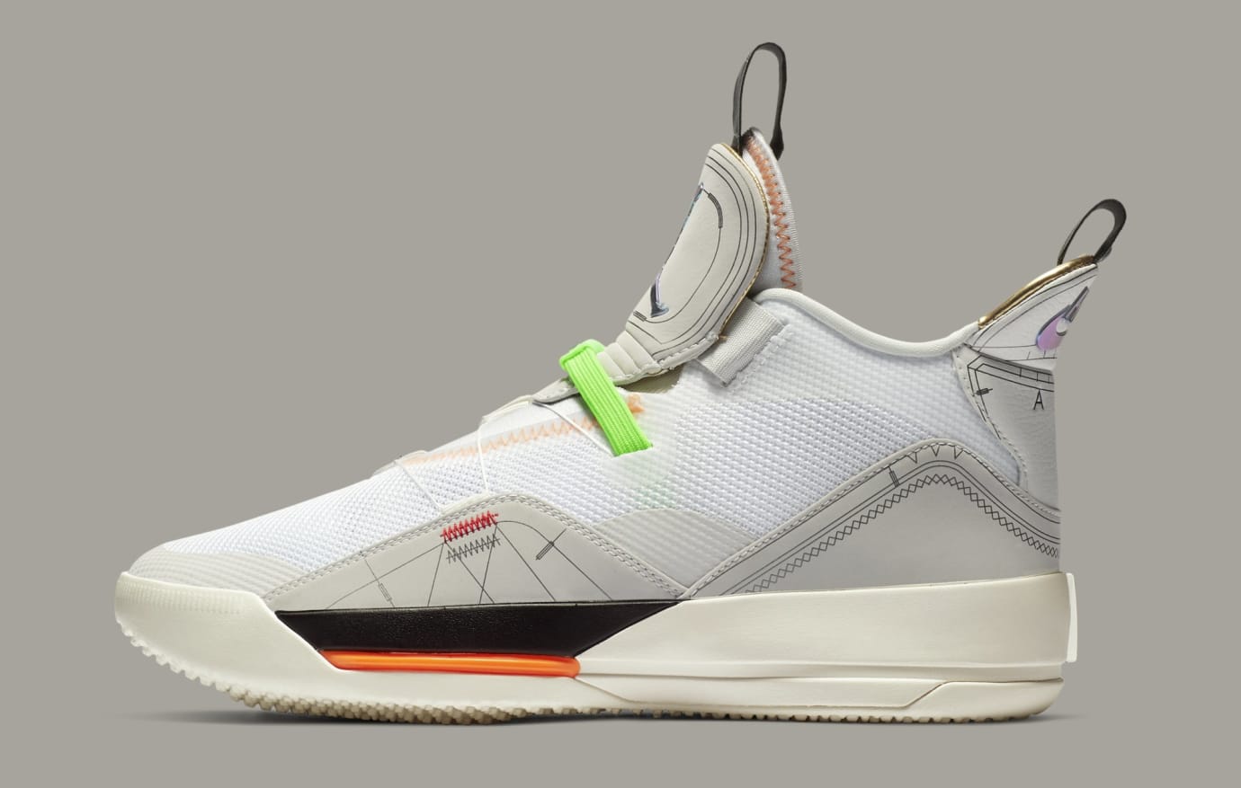 Air Jordan 33 'Vast Grey/Cone-Sail 