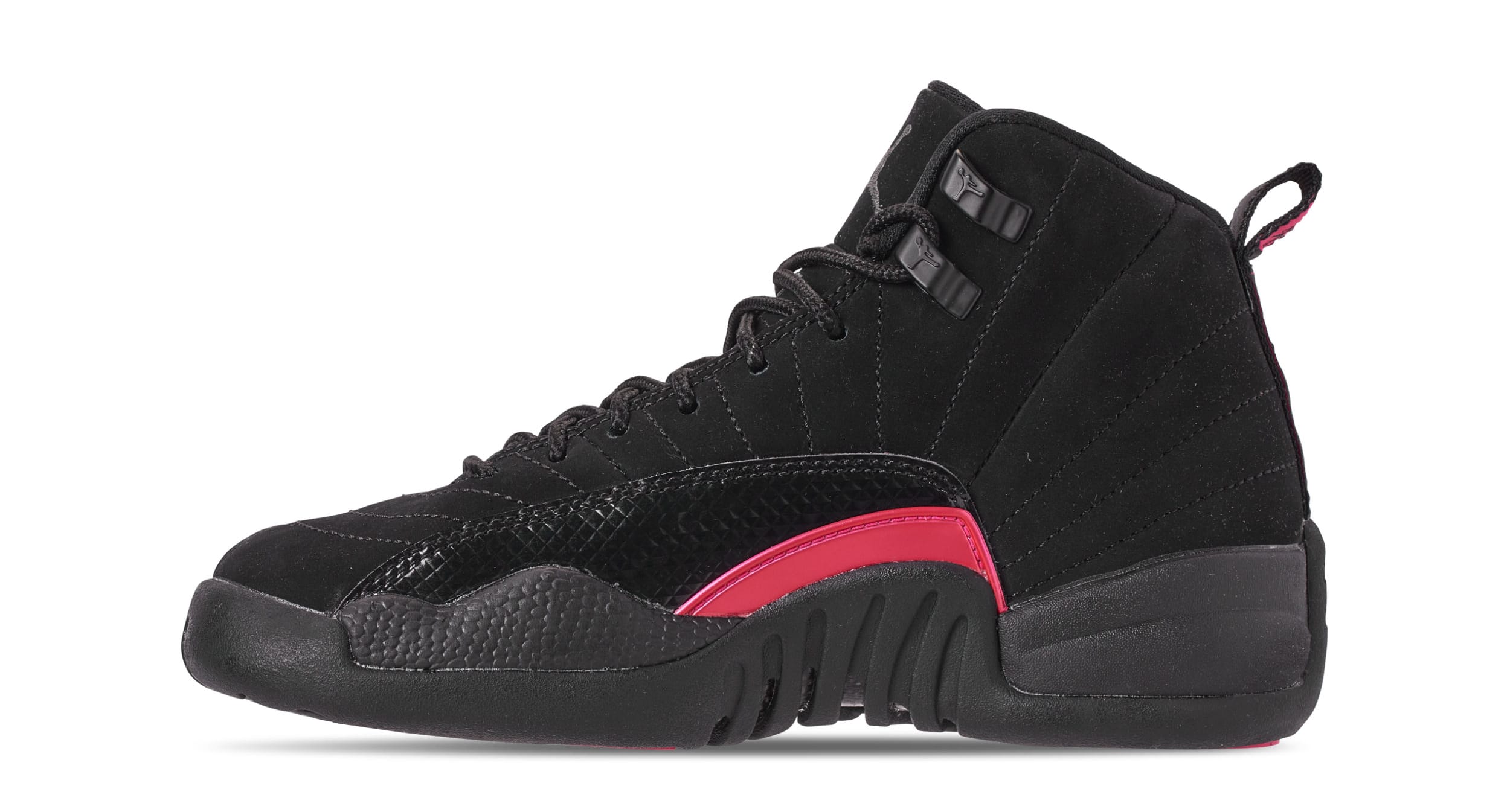 Jordan black and pink 12 hotsell