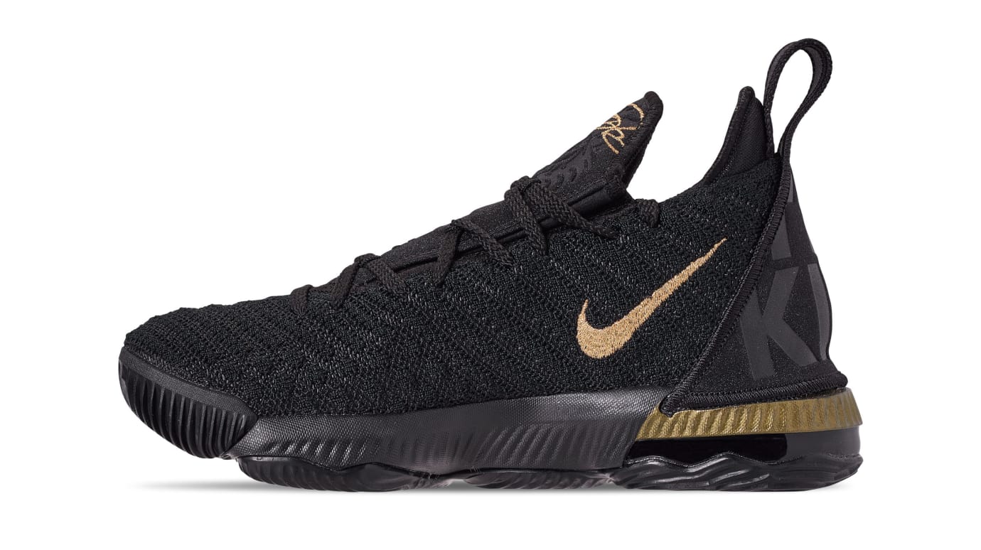 lebron 16 gold and black