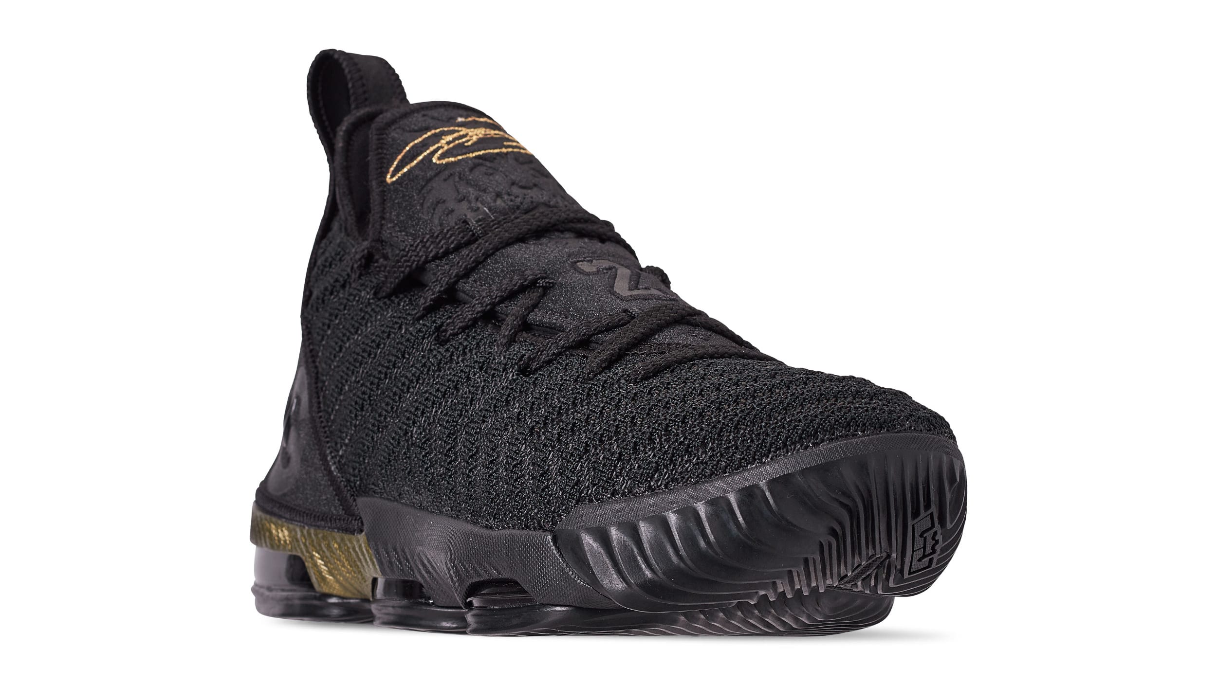lebron 16 low black and gold