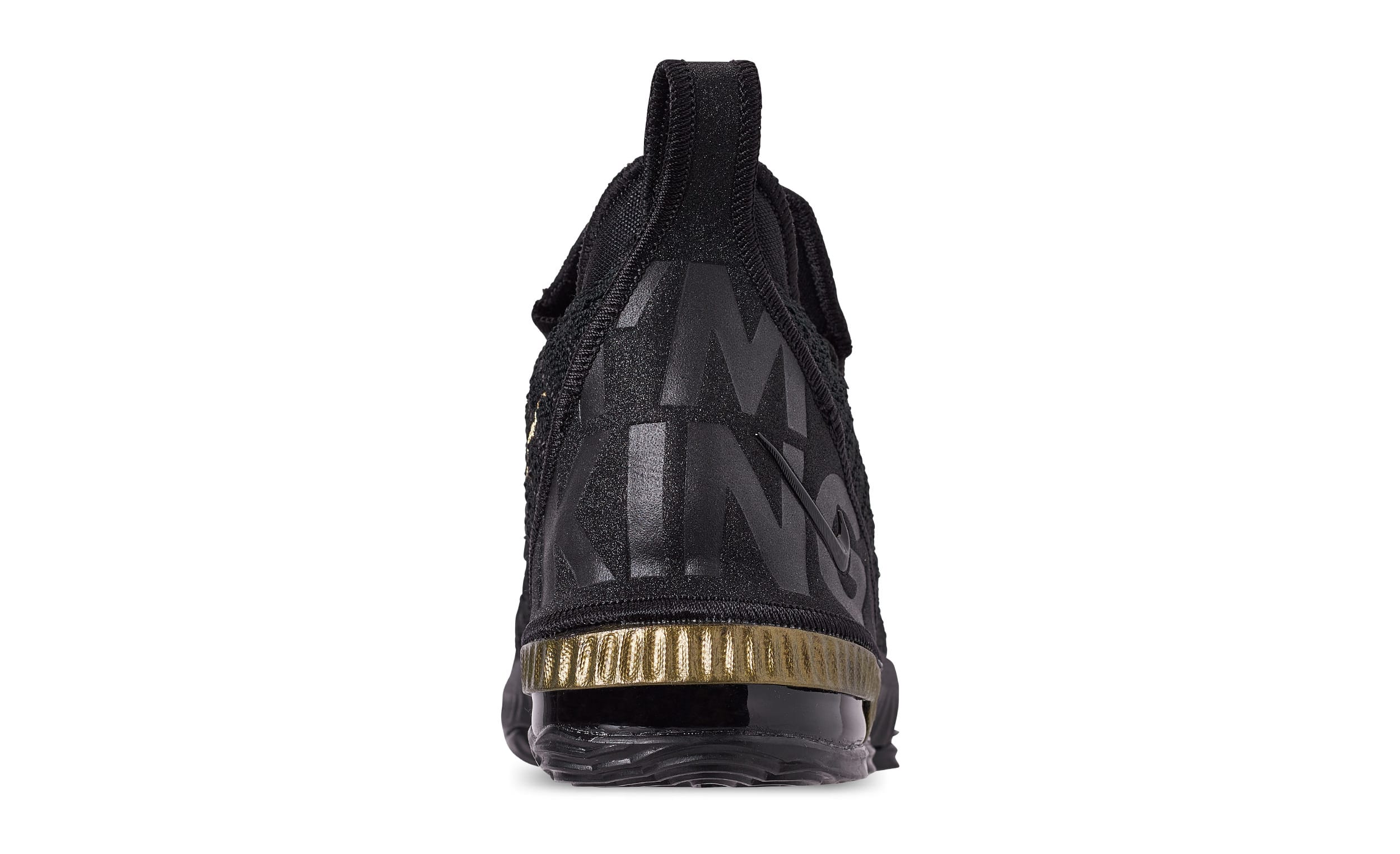 black and gold lebrons 16