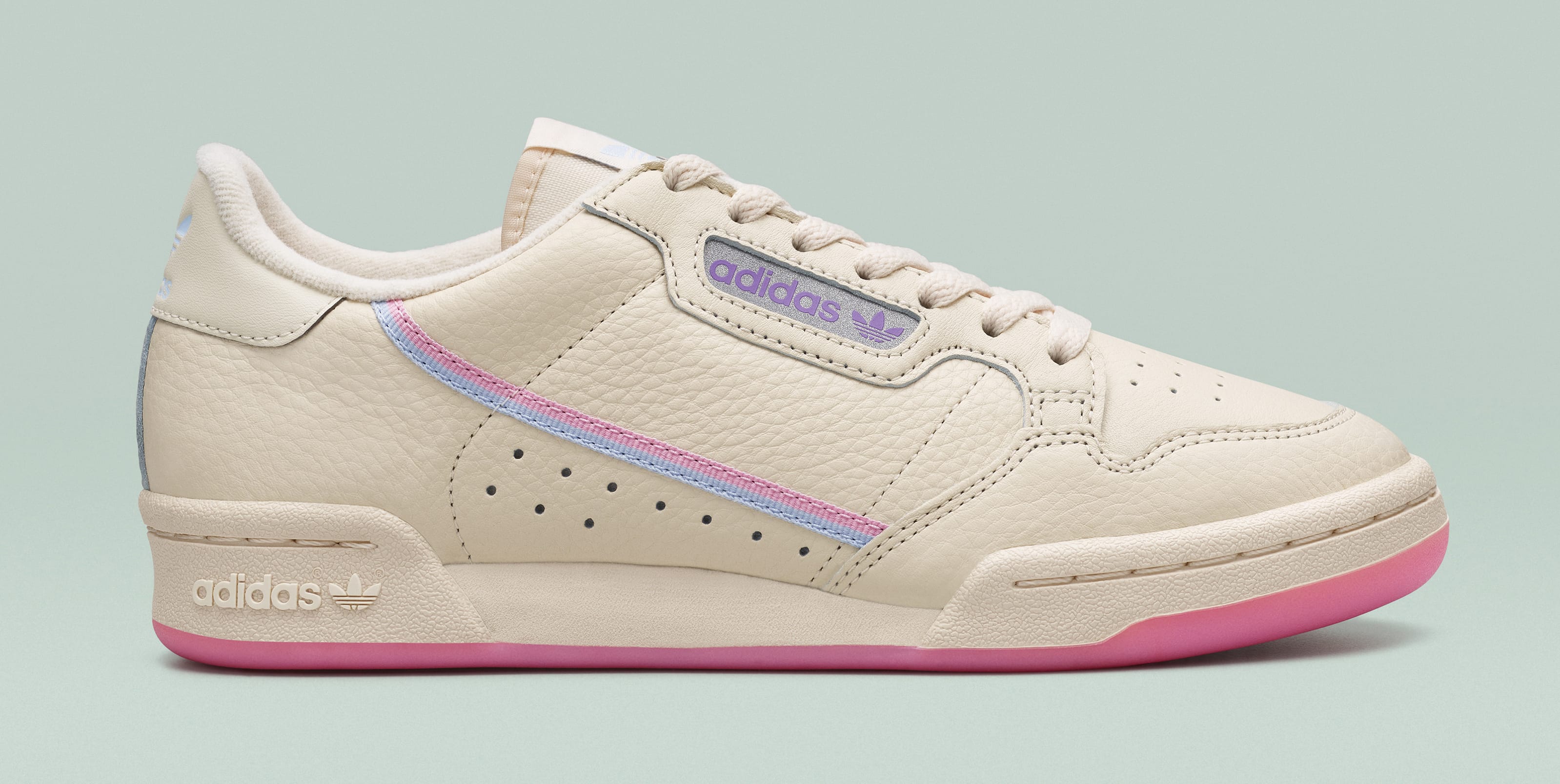 adidas continental 80 pink sole