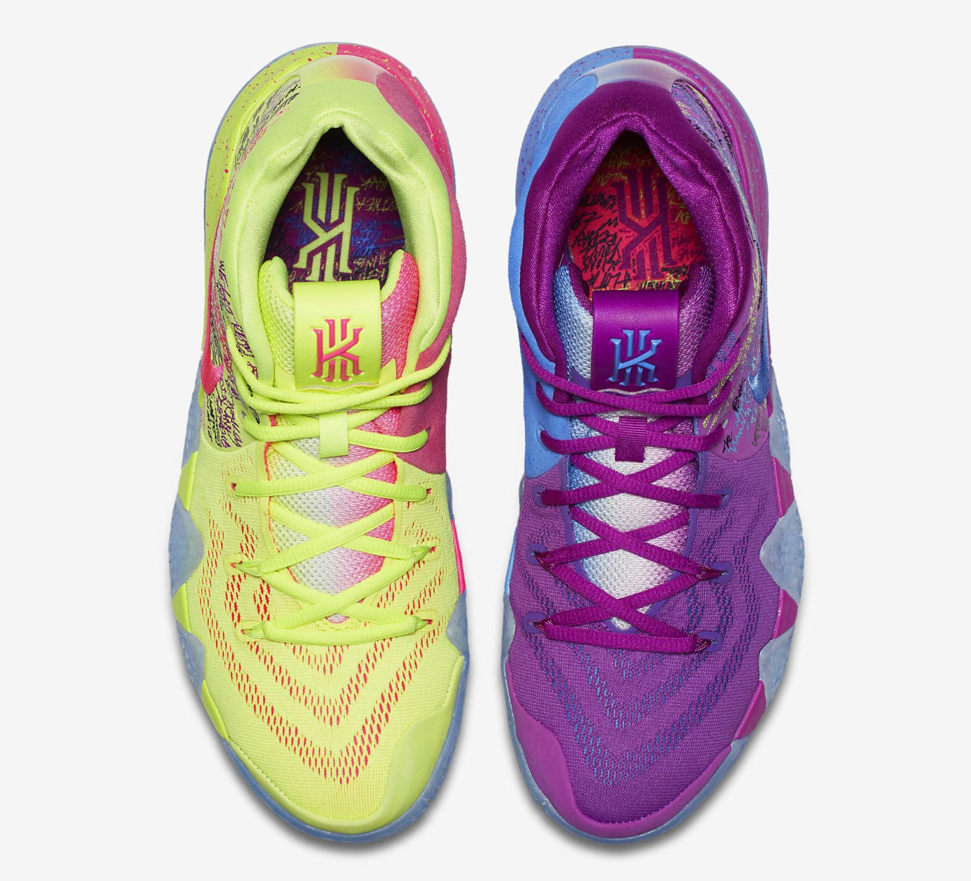 Nike Kyrie 4 Confetti Multicolor Yellow Purple Release Date 943806-900 Top