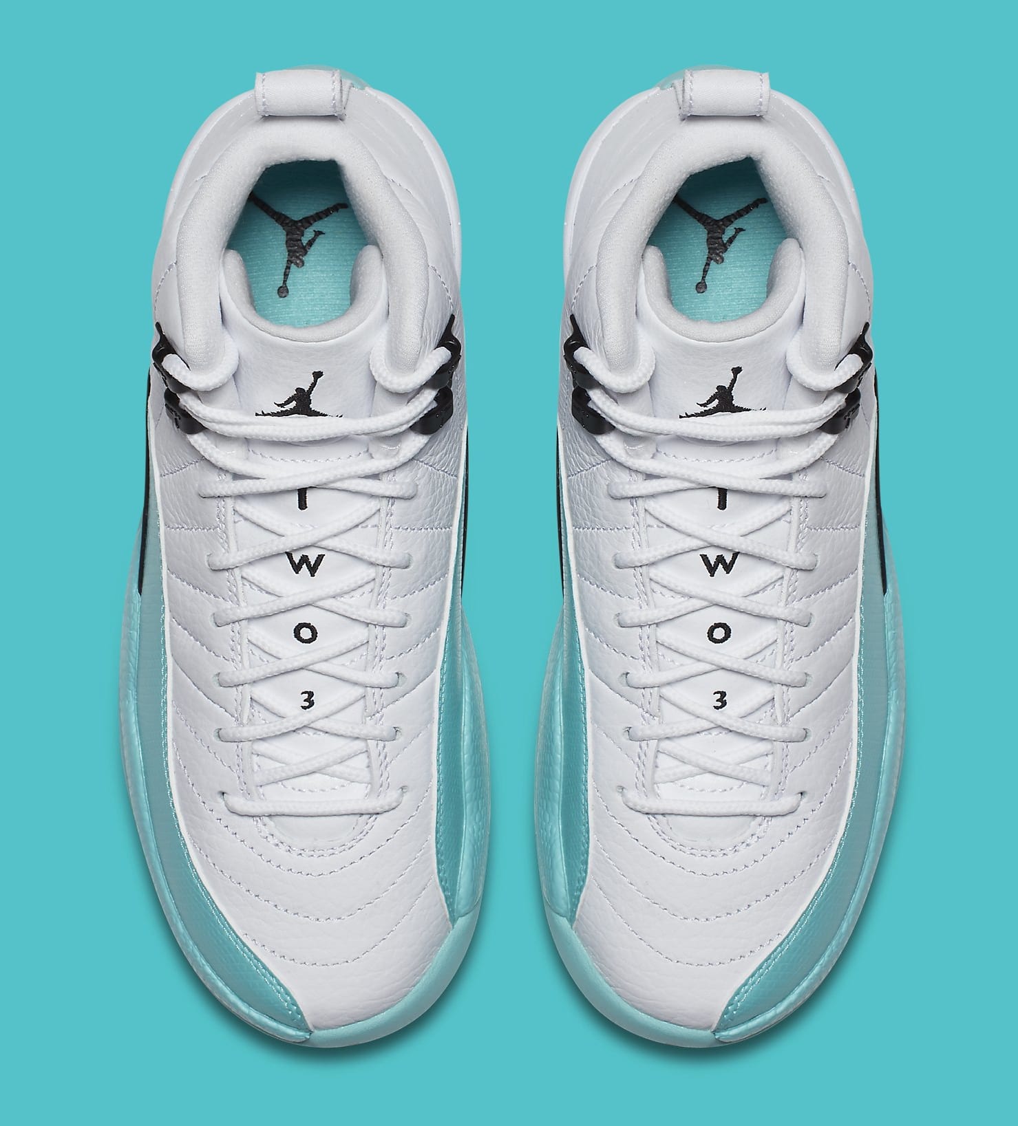 jordan 12 aqua grade school
