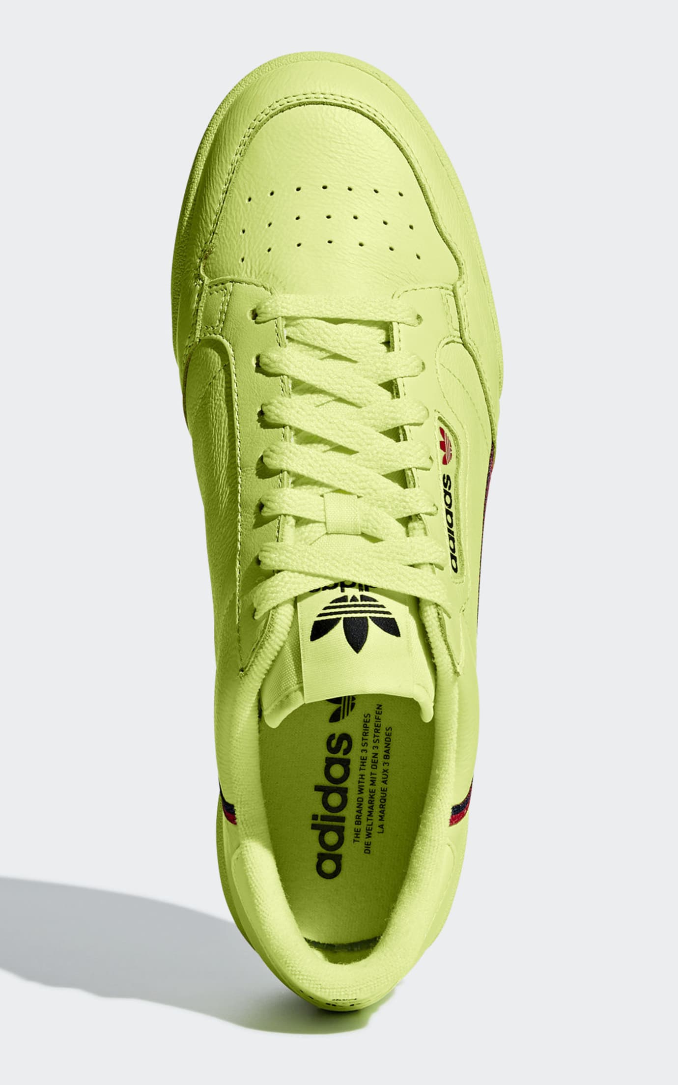 adidas originals continental 80's sneakers in semi frozen yellow
