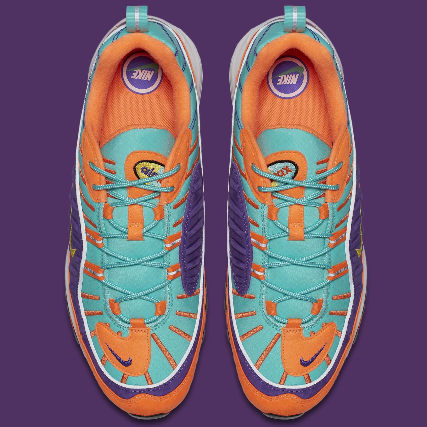 Orange purple green air max