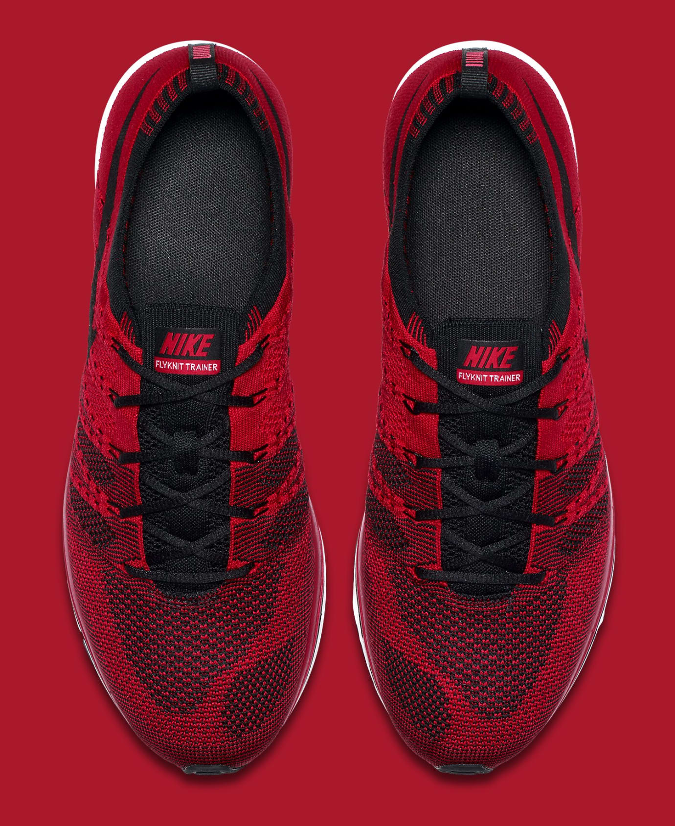 nike flyknit trainer red black