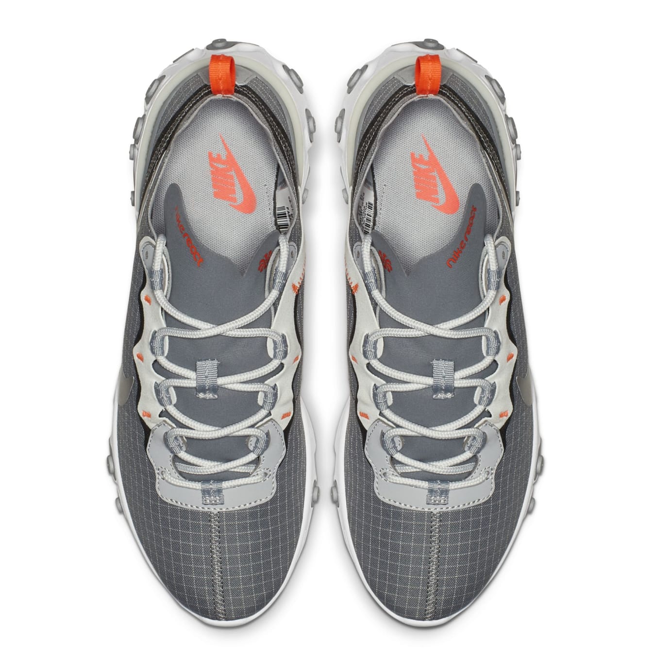 nike react grey and orange