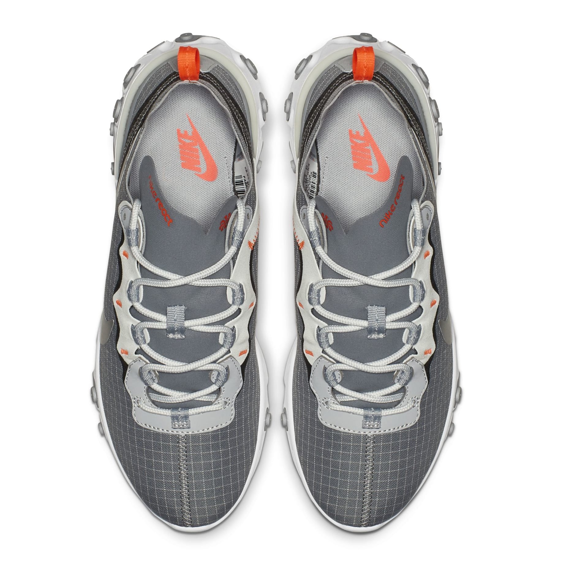 nike react element 55 grey and orange