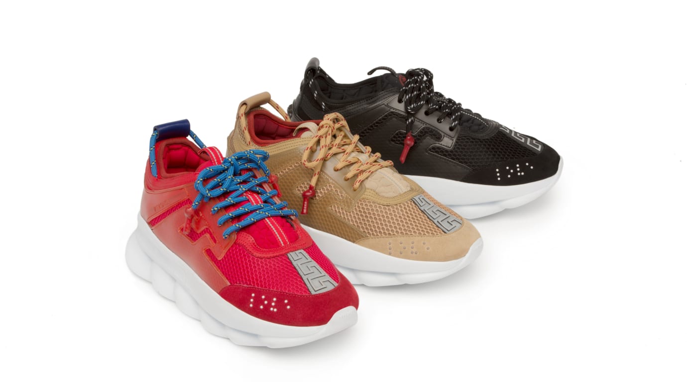 Versace Chain Reaction (Red, Tan, Black)