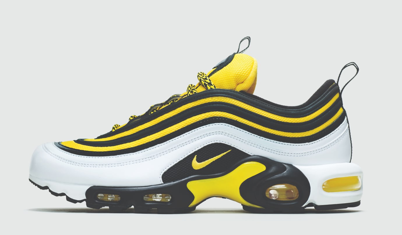 air max 97 yellow on feet