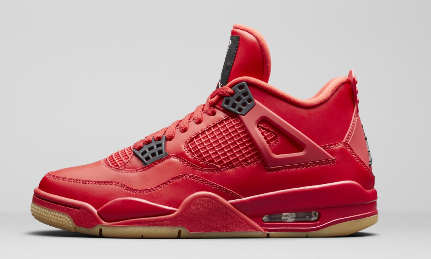 All red jordan fours