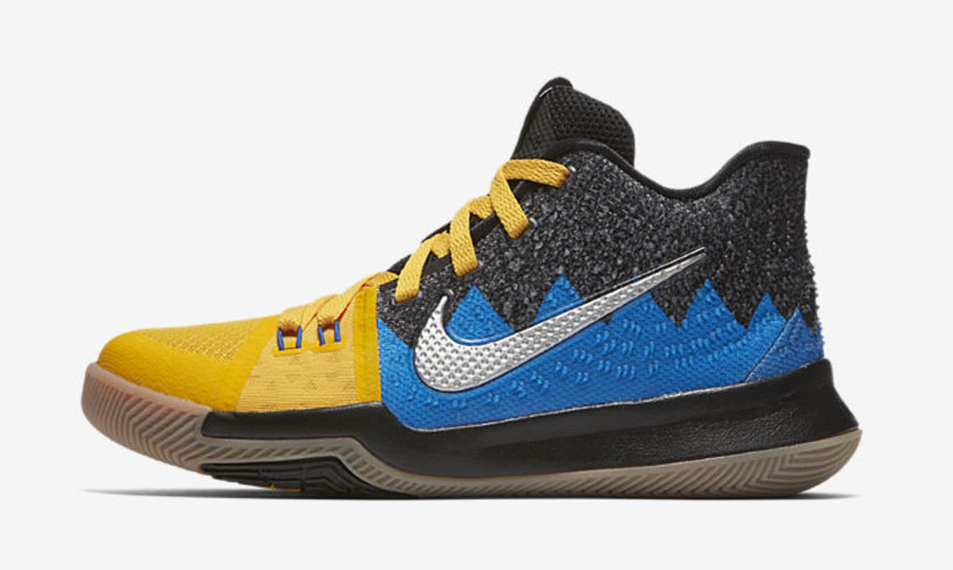 kyrie 3 gold and black