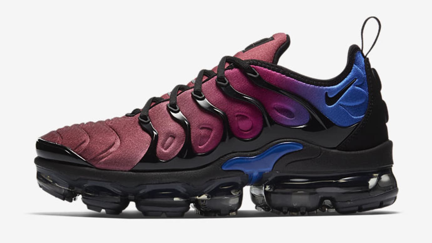 pink blue and green vapormax
