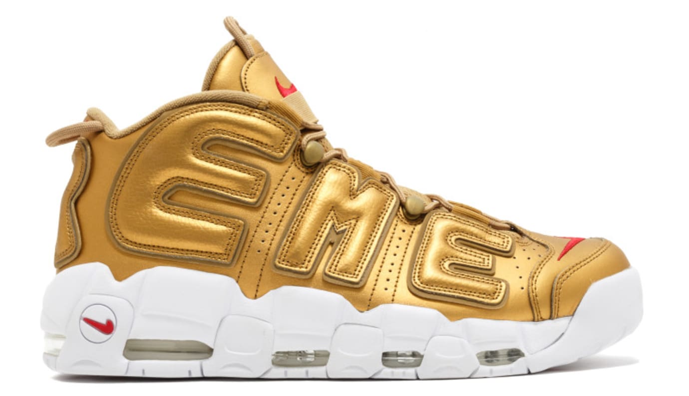 Supreme Nike Air More Uptempo Gold Release Date Main 902290-700