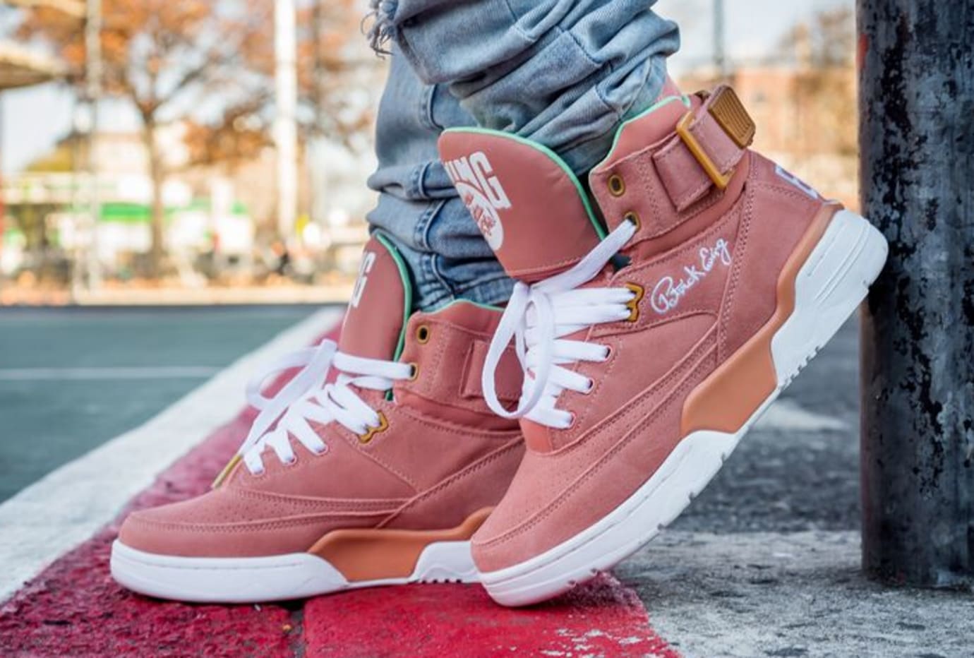 pink ewing shoes