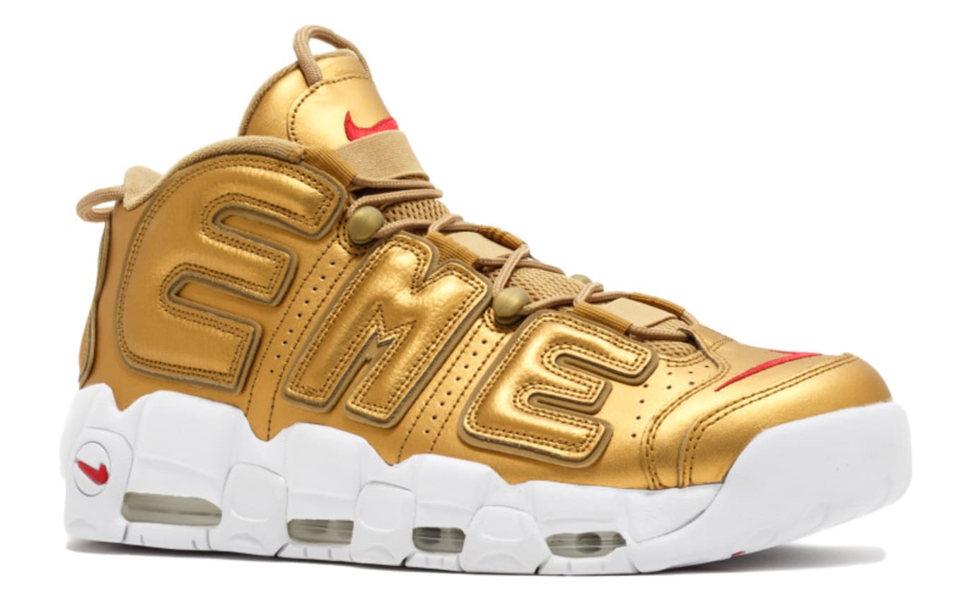 supreme x nike uptempo gold