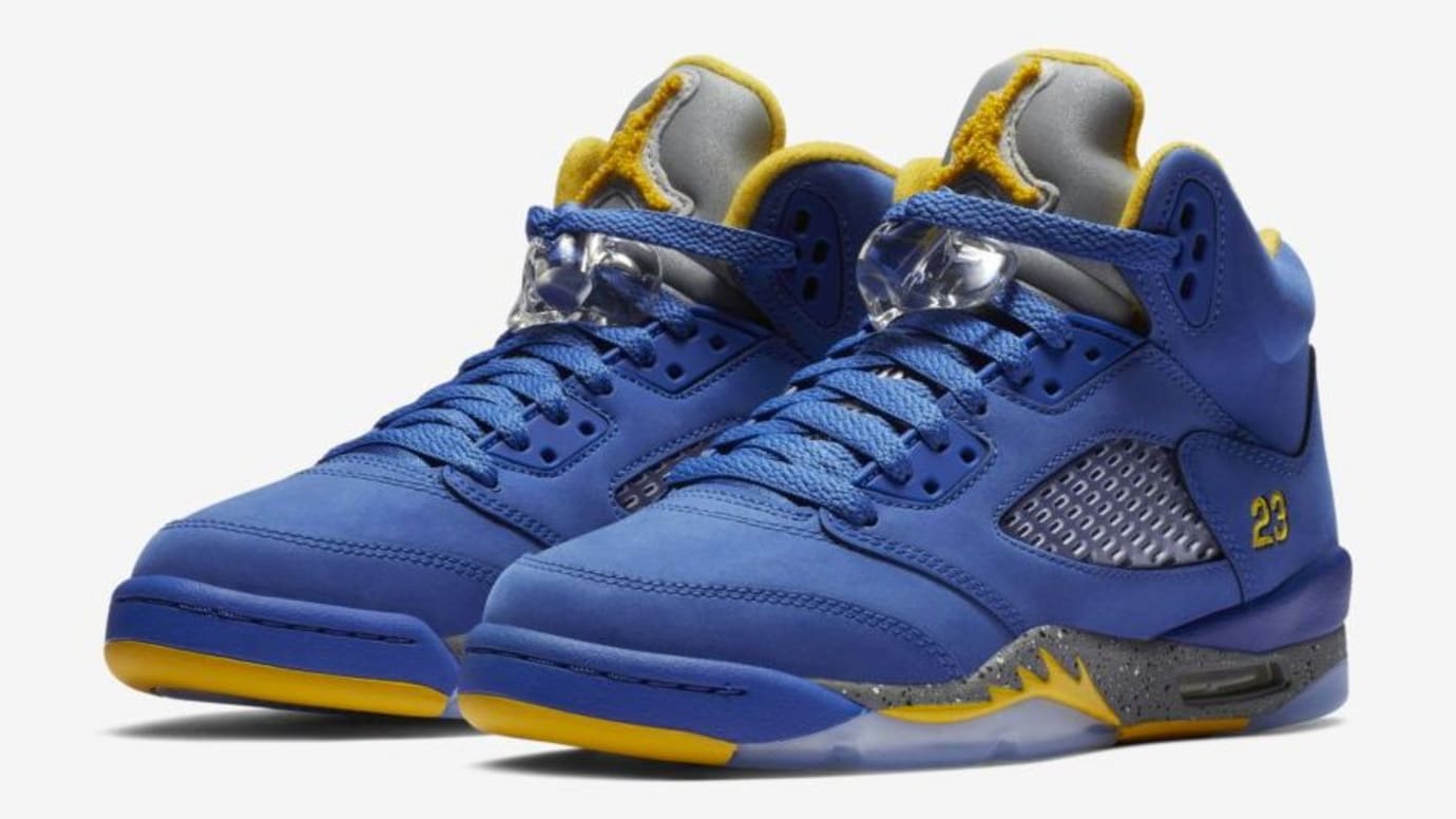 jordan 5s blue and yellow