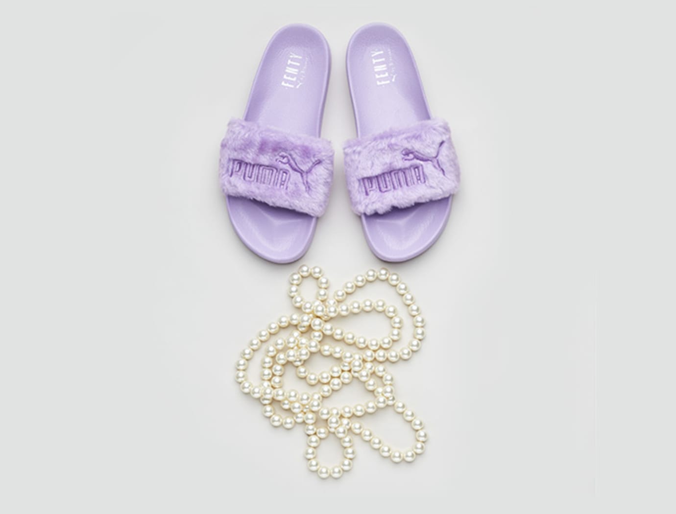 rihanna puma slides blue