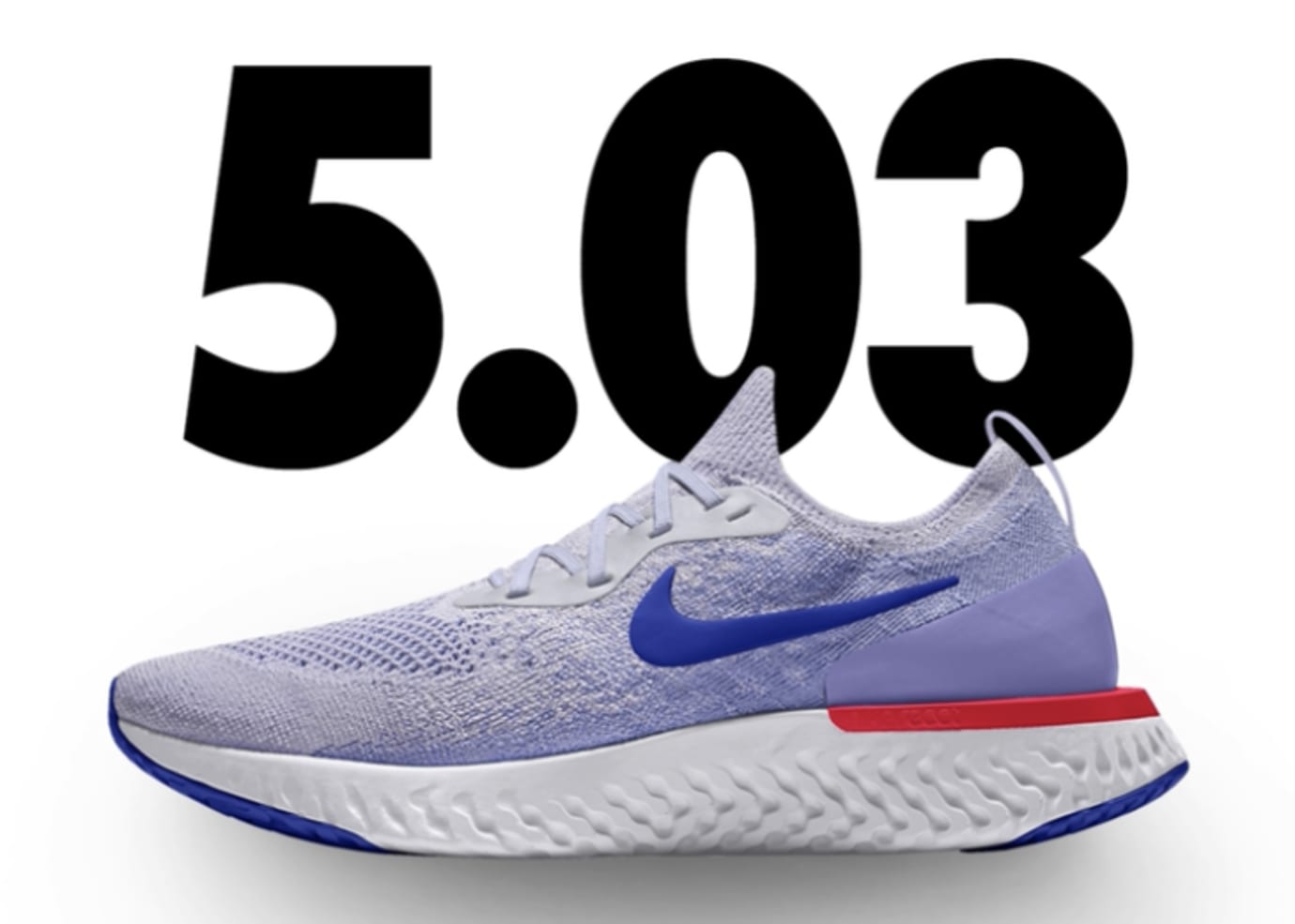 nike epic react flyknit light blue