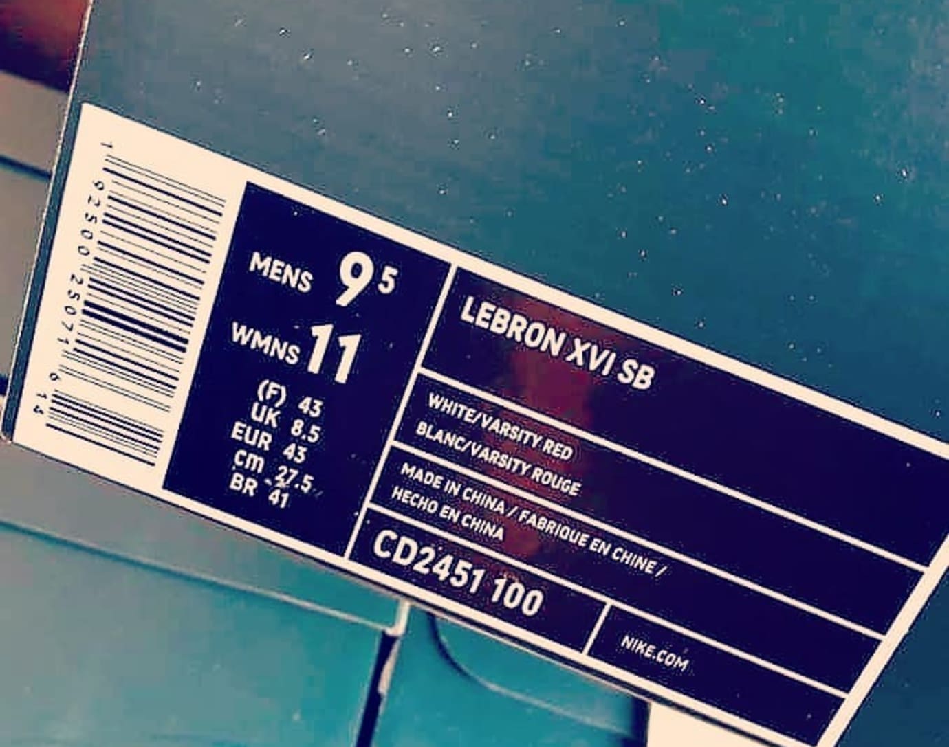 lebron 16 box
