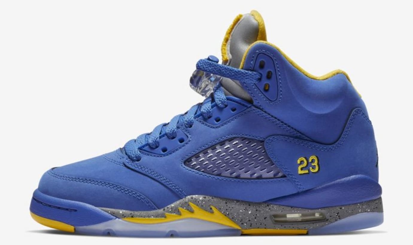 air jordan retro 5 blue and yellow