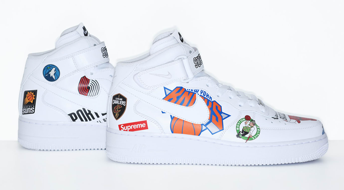 supreme nba air force 1 white