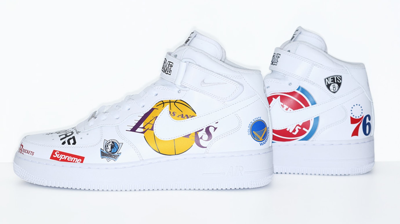 supreme nike white shoes