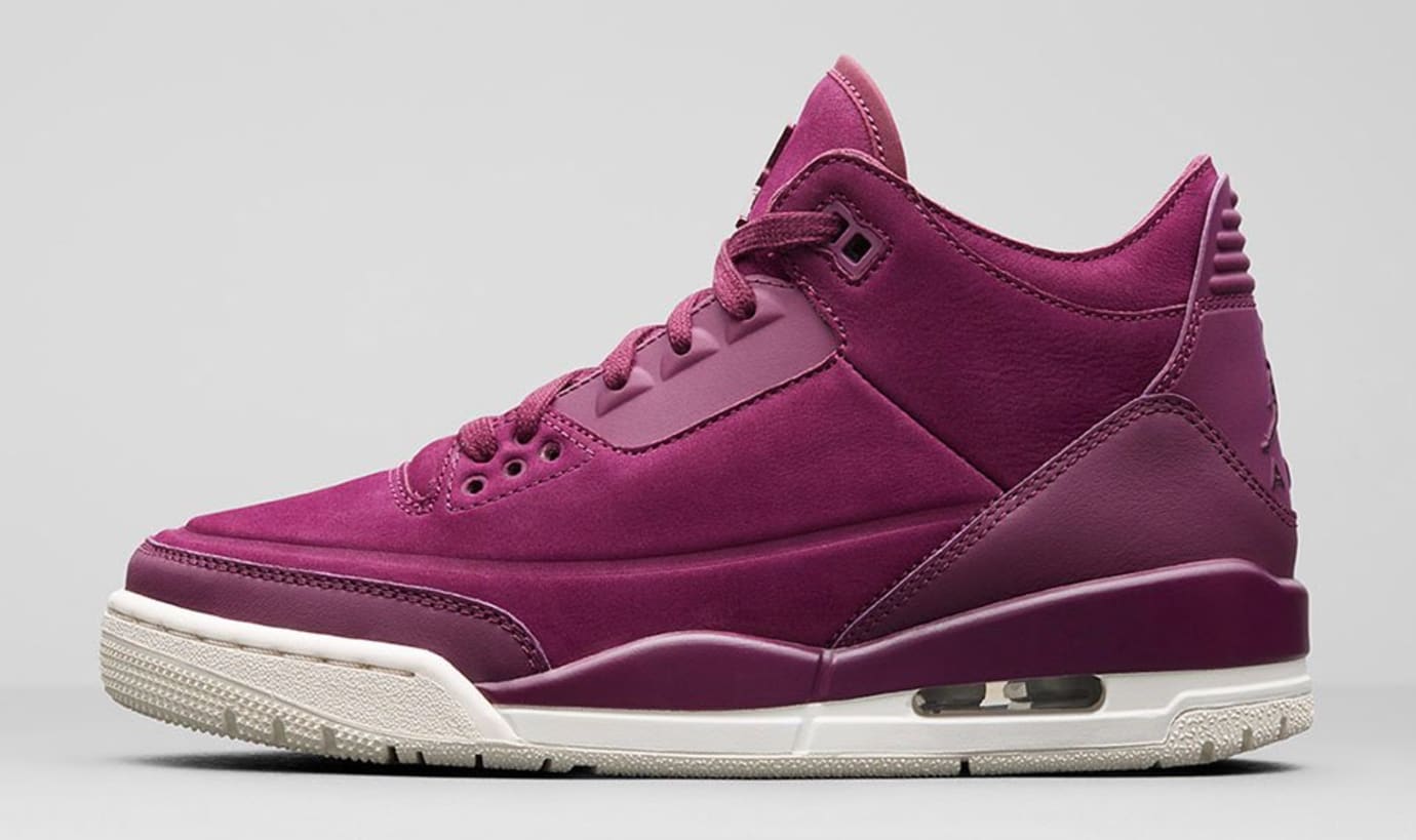 jordan 3 bordeaux on feet