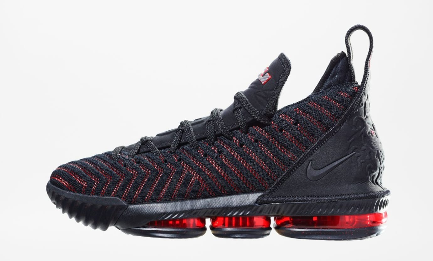 red and black lebron 16