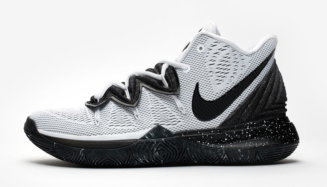 kyrie 5 black and white