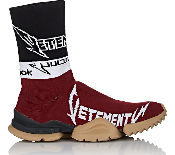 vetements sock runner on feet