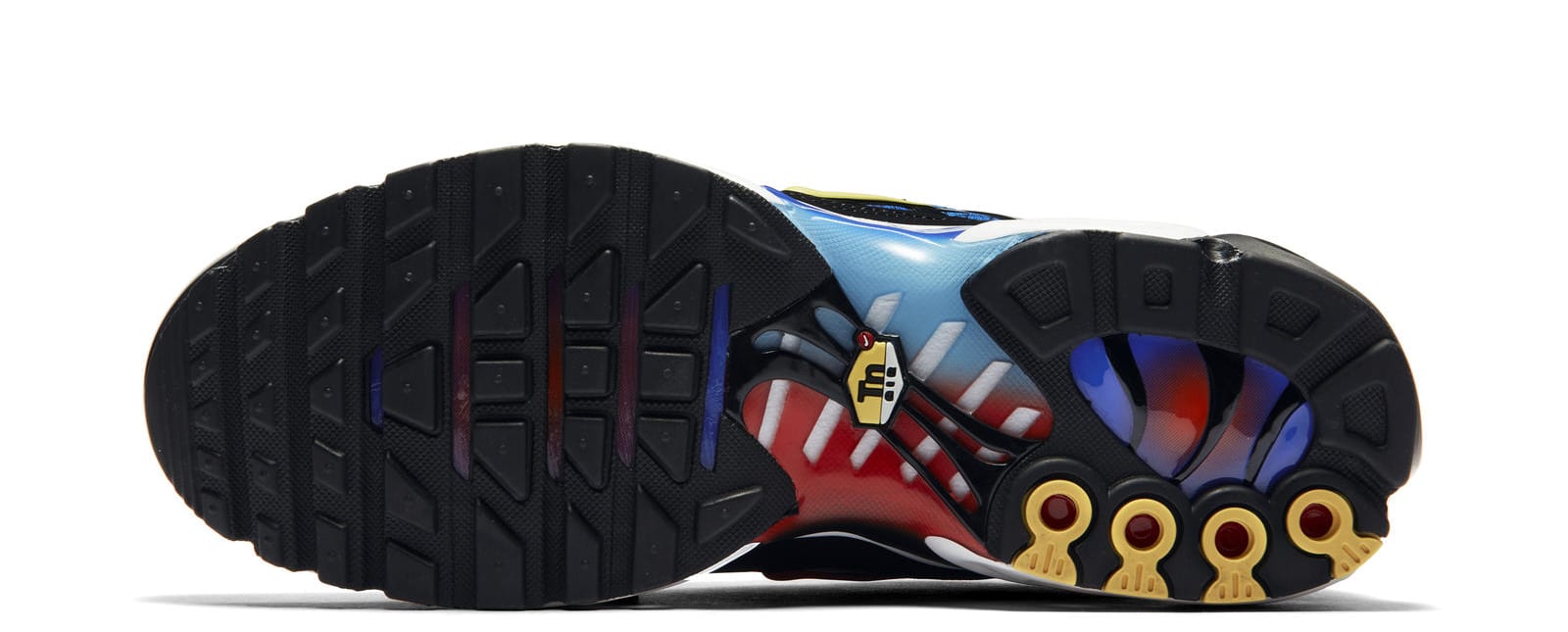 air max plus half orange half blue